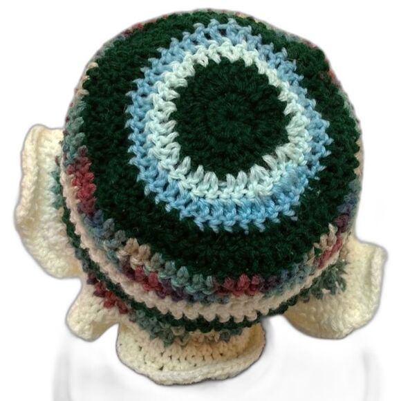 Multicolored Rainbow Bucket Hat Handmade Crocheted UNISEX One Size Adult - Picture 4 of 6